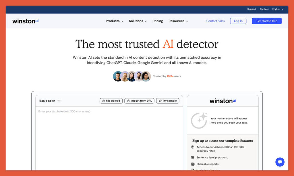 winston ai homepage